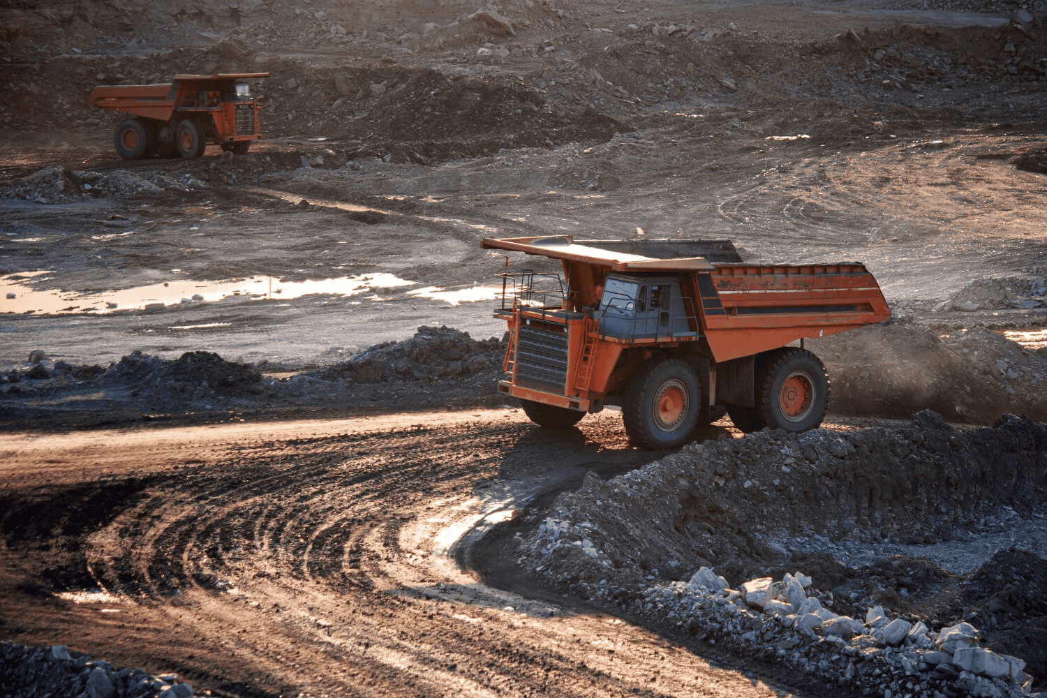 Mining Equipment On A Mining Site
